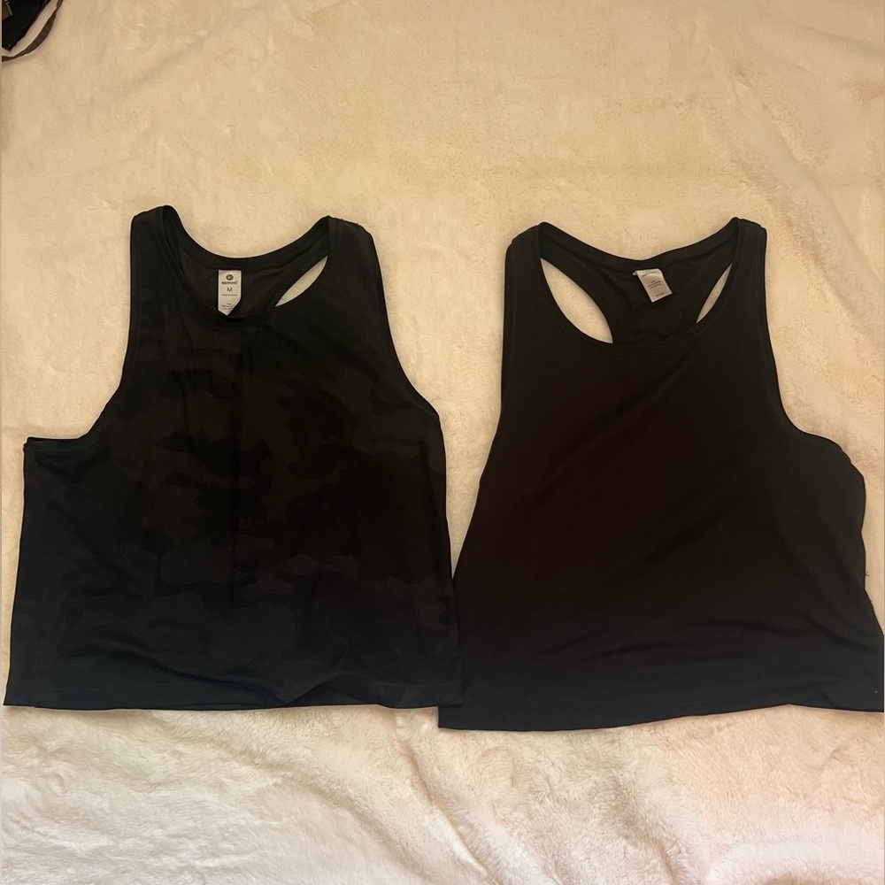 90 Degree By Reflex Black Crop Tops